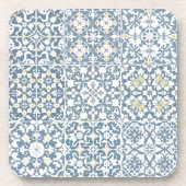 Mediterranean Tiles, Moroccan, Majolica, Azulejo コースター (正面)
