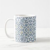 Mediterranean Tiles, Moroccan, Majolica, Azulejo コーヒーマグカップ (左)