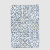 Mediterranean Tiles, Moroccan, Majolica, Azulejo ゴルフタオル (正面)
