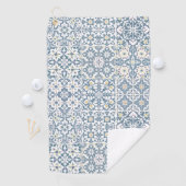 Mediterranean Tiles, Moroccan, Majolica, Azulejo ゴルフタオル (インサイチュ)
