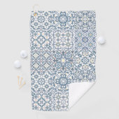 Mediterranean Tiles, Moroccan, Majolica, Azulejo ゴルフタオル (インサイチュ)