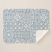 Mediterranean Tiles, Moroccan, Majolica, Azulejo シェルパブランケット (正面(横))