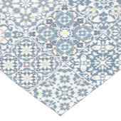 Mediterranean Tiles, Moroccan, Majolica, Azulejo ショートテーブルランナー (コーナー)