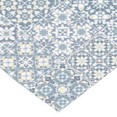 Mediterranean Tiles, Moroccan, Majolica, Azulejo ショートテーブルランナー (コーナー)