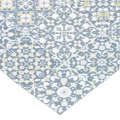 Mediterranean Tiles, Moroccan, Majolica, Azulejo ショートテーブルランナー (コーナー)