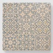 Mediterranean Tiles, Moroccan, Majolica, Azulejo ストーンコースター (正面)