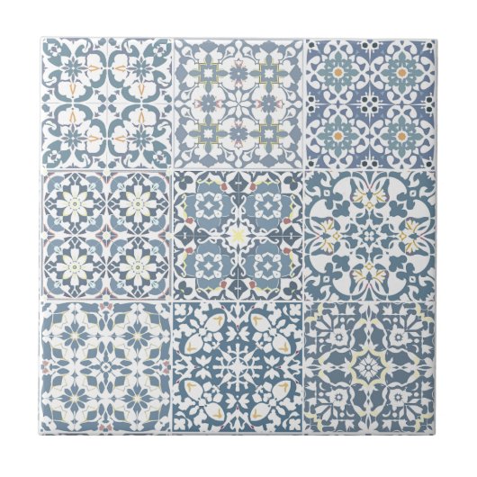 Mediterranean Tiles, Moroccan, Majolica, Azulejo タイル (正面)