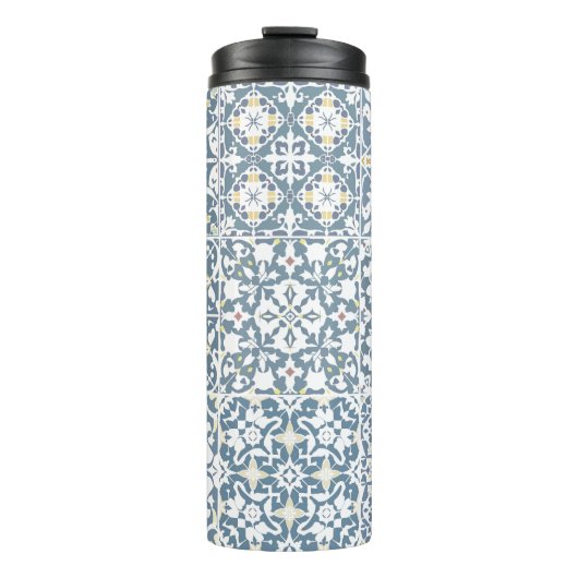 Mediterranean Tiles, Moroccan, Majolica, Azulejo タンブラー (正面)