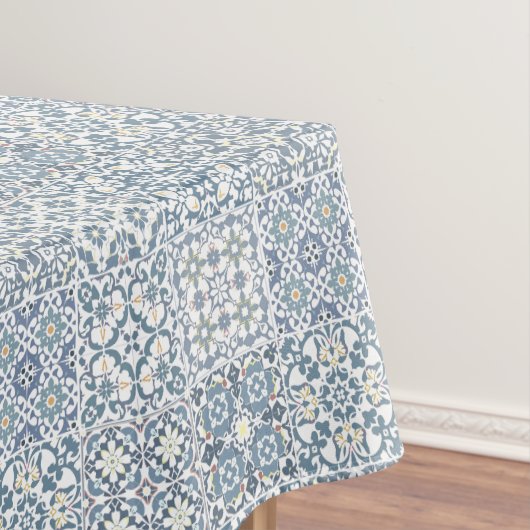 Mediterranean Tiles, Moroccan, Majolica, Azulejo テーブルクロス (インサイチュ)