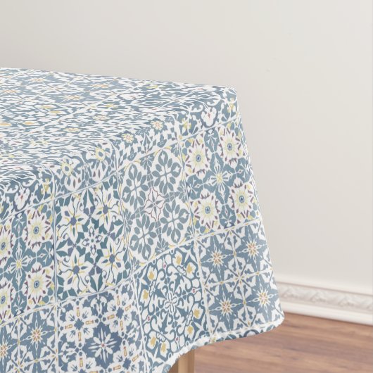 Mediterranean Tiles, Moroccan, Majolica, Azulejo テーブルクロス (インサイチュ)