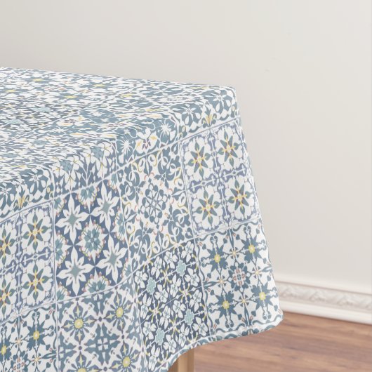 Mediterranean Tiles, Moroccan, Majolica, Azulejo テーブルクロス (インサイチュ)