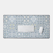 Mediterranean Tiles, Moroccan, Majolica, Azulejo デスクマット (キーボード&マウス)