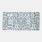Mediterranean Tiles, Moroccan, Majolica, Azulejo デスクマット (正面)