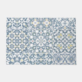 Mediterranean Tiles, Moroccan, Majolica, Azulejo ドアマット (正面)