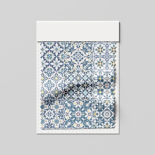 Mediterranean Tiles, Moroccan, Majolica, Azulejo ファブリック
