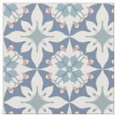 Mediterranean Tiles, Moroccan, Majolica, Azulejo ファブリック (クローズアップ)