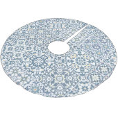 Mediterranean Tiles, Moroccan, Majolica, Azulejo ブラッシュドポリエステルツリースカート (アングル)