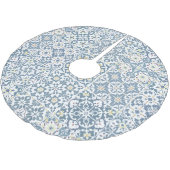 Mediterranean Tiles, Moroccan, Majolica, Azulejo ブラッシュドポリエステルツリースカート (アングル)