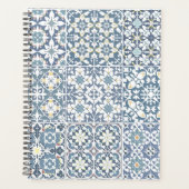 Mediterranean Tiles, Moroccan, Majolica, Azulejo プランナー手帳 (正面)