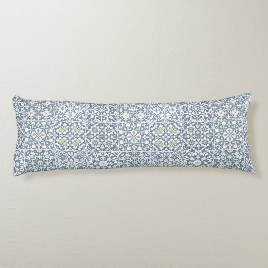 Mediterranean Tiles, Moroccan, Majolica, Azulejo ボディピロー (裏面)