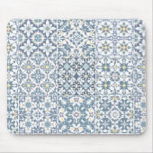 Mediterranean Tiles, Moroccan, Majolica, Azulejo マウスパッド (正面)