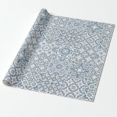 Mediterranean Tiles, Moroccan, Majolica, Azulejo ラッピングペーパー (アンロールド)