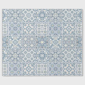Mediterranean Tiles, Moroccan, Majolica, Azulejo ラッピングペーパー (フラット)