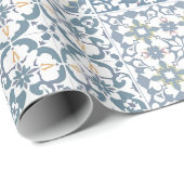 Mediterranean Tiles, Moroccan, Majolica, Azulejo ラッピングペーパー (ロールコーナー)