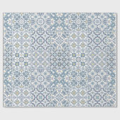 Mediterranean Tiles, Moroccan, Majolica, Azulejo ラッピングペーパー (フラット)