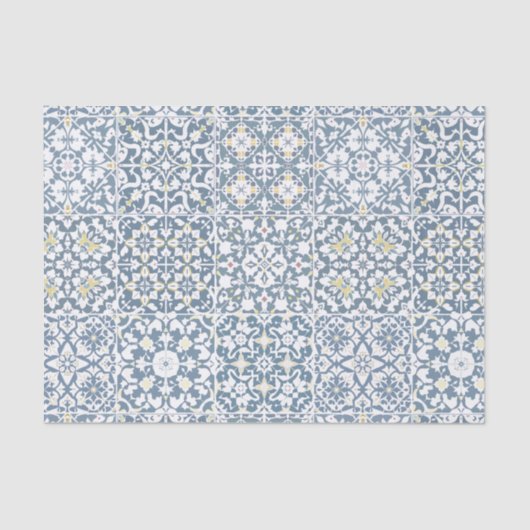 Mediterranean Tiles, Moroccan, Majolica, Azulejo 薄葉紙 (正面)