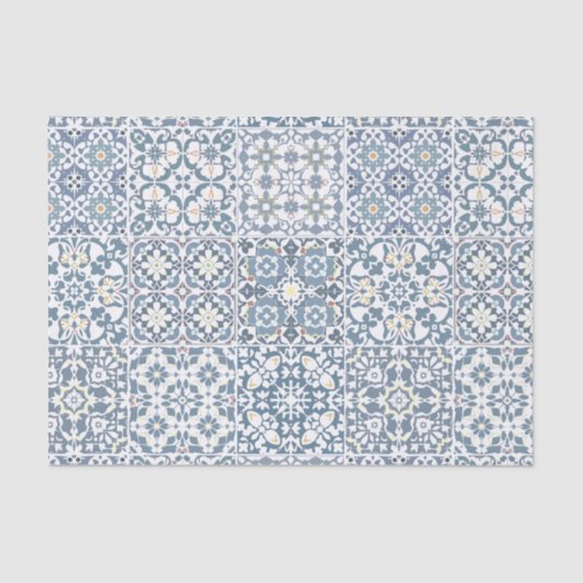 Mediterranean Tiles, Moroccan, Majolica, Azulejo 薄葉紙 (正面)