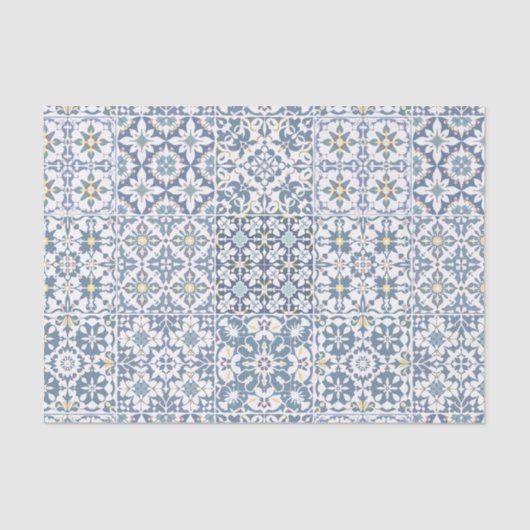 Mediterranean Tiles, Moroccan, Majolica, Azulejo 薄葉紙 (正面)