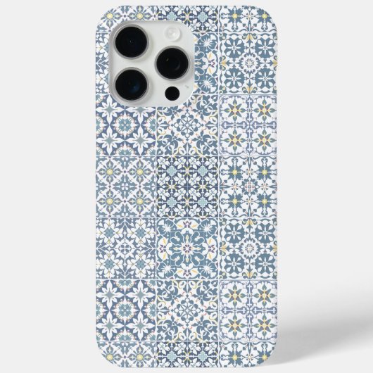 Mediterranean Tiles, Moroccan, Majolica, Azulejo Case-Mate iPhoneケース (裏面)