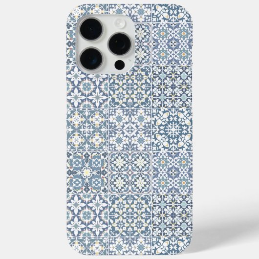 Mediterranean Tiles, Moroccan, Majolica, Azulejo Case-Mate iPhoneケース (裏面)