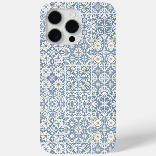 Mediterranean Tiles, Moroccan, Majolica, Azulejo Case-Mate iPhoneケース (裏面)
