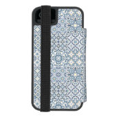 Mediterranean Tiles, Moroccan, Majolica, Azulejo Incipio iPhoneウォレットケース (フォリオ裏面)