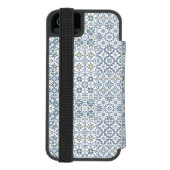 Mediterranean Tiles, Moroccan, Majolica, Azulejo Incipio iPhoneウォレットケース (フォリオ裏面)