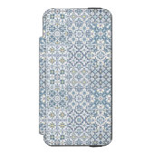 Mediterranean Tiles, Moroccan, Majolica, Azulejo Incipio iPhoneウォレットケース (フォリオ 正面)