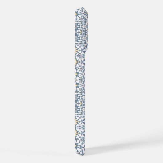 Mediterranean Tiles, Moroccan, Majolica, Azulejo iPhoneケース (右側面)