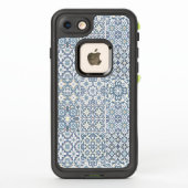 Mediterranean Tiles, Moroccan, Majolica, Azulejo LifeProof iPhoneケース (裏面)
