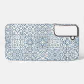 Mediterranean Tiles, Moroccan, Majolica, Azulejo Samsung Galaxyケース (裏面横)