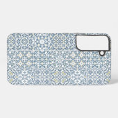 Mediterranean Tiles, Moroccan, Majolica, Azulejo Samsung Galaxyケース (裏面横)