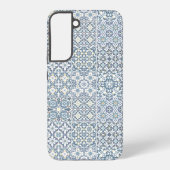 Mediterranean Tiles, Moroccan, Majolica, Azulejo Samsung Galaxyケース (裏面)