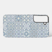 Mediterranean Tiles, Moroccan, Majolica, Azulejo Samsung Galaxyケース (裏面横)