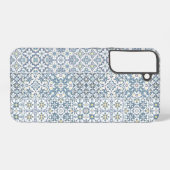 Mediterranean Tiles, Moroccan, Majolica, Azulejo Samsung Galaxyケース (裏面横)