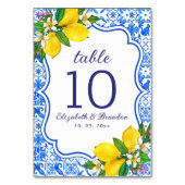  Mediterranean Tiles Summer Wedding テーブルナンバー (正面)
