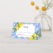 Mediterranean Tiles - Wedding with Citrus Touches プレイスカード (裏面)