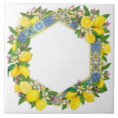 Mediterranean Traditional Pattern Ceramic Tile タイル (正面)