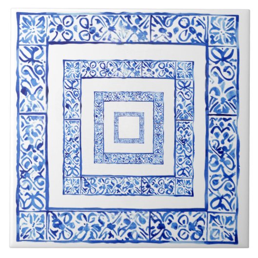 Mediterranean Tuscan Rustic Geometric  タイル (正面)