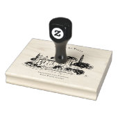 Mediterranean Villa Illustration Branding ラバースタンプ (スタンプ)